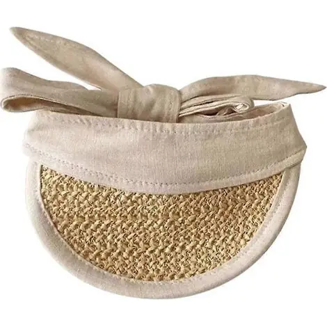 Livraison rapide | Chapeau de paille avec visière pare-soleil pour chien de petite et moyenne taille, idéal pour l‘été (chiots) - Couleur kaki
