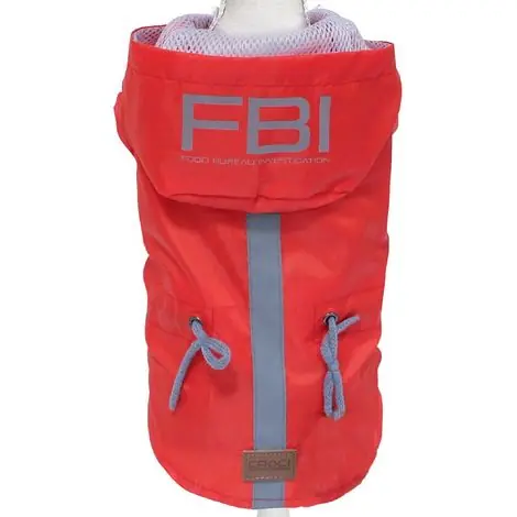 Expédition express - Imperméable à l‘eau 20 cm Imperméable pour chiens VANCOUVER FBI RED