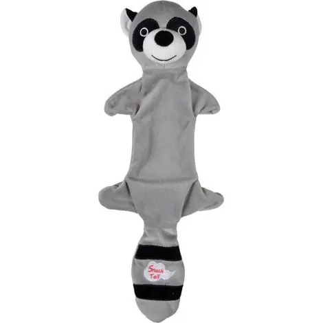 Chien en peluche raton laveur gris de 45 cm | Offre exceptionnelle