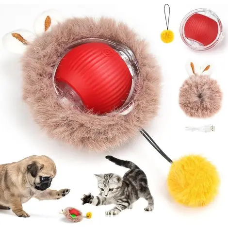 Balle de Jouet Interactif pour Chat,Balle interactive pour chat,balle interactive intelligente,Jouet Intelligent pour Chat,Electric Cat Toy Ball,Jouet pour Chat - Prêt à expédier