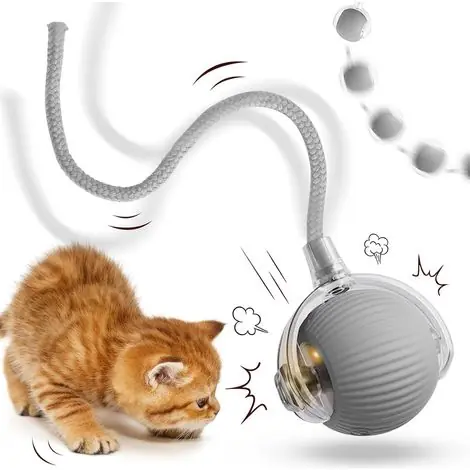 Déstockage | Balle jouet interactive pour chat, jouet intelligent pour chat, balle interactive pour chat, jouet interactif pour chat, balle électrique pour chat, 360° avec chargement USB, 3 modes de fonctionnement