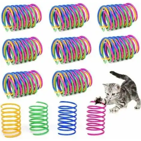 Disponible maintenant - Jouet Ressorts Chat,Triomphe Jouet Chat Spirale,Coloré Printemps Jouet de Chat,Jouet Chat Interactif,Jouet de Ressorts en Spirale,Jouet pour Chaton,Durable et Souple pour Chatons Mordre,Chasse