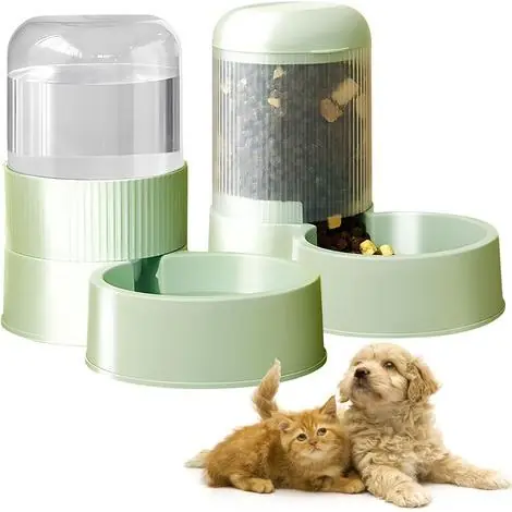 Best-seller | Distributeur Automatique de Nourriture et d‘eau pour Chat et Chien, Distributeur Croquettes, Abreuvoir et Alimentateur, Distributeur Eau pour Petits et Grands Chiens, Chats