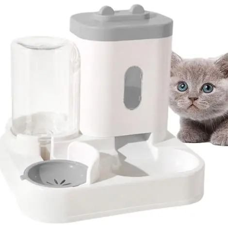 Aimoonsa – Distributeur automatique de croquettes et d‘eau pour chat – 2 bols 2,3L nourriture et 1L eau – Conception robuste et facile à nettoyer - Tendance