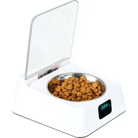 Profitez-en maintenant | – Gamelle automatique en acier inoxydable 330 ml – Couvercle à ouverture infrarouge – Charge USB – Pour chats et chiens