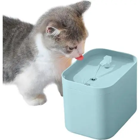 1.5L Silencieuse Fontaine à Eau pour Chats,Fontaine pour Chat Chien,Fontaine à Eau pour Chat avec Forme de Robinet,Filtrer Les Poils Divers Fontaine a Eau Chat Automatique | Meilleur prix