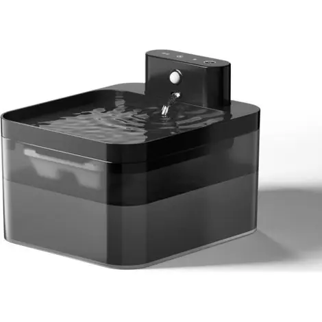 Fontaine a Eau Chat sans Fil, Fontaine a Eau Chat avec Détecteur de Mouvement, 2.2L Automatique Gamelle Chien a Pile, Batterie 2600mAh Rechargeable | Promo exceptionnelle