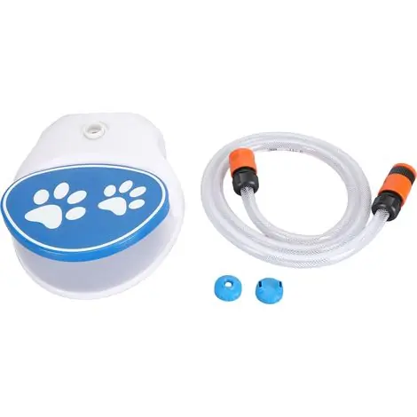 Bientôt épuisé | Fontaine à eau extérieure pour chiens activée par la pédale – Fontaine automatique avec tuyau pour boisson hydratante (1 unité)