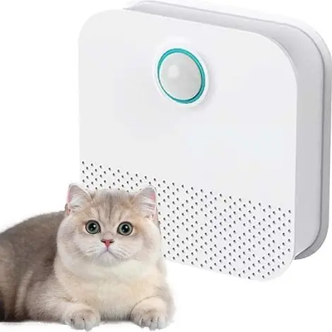 Blanc,Désodorisant pour litière pour chat, éliminateur d‘odeurs automatique capteur intelligent, désodorisant intelligent rechargeable, purificateur d‘air silencieux pour bac à litière, panier pour ch - Prix promo