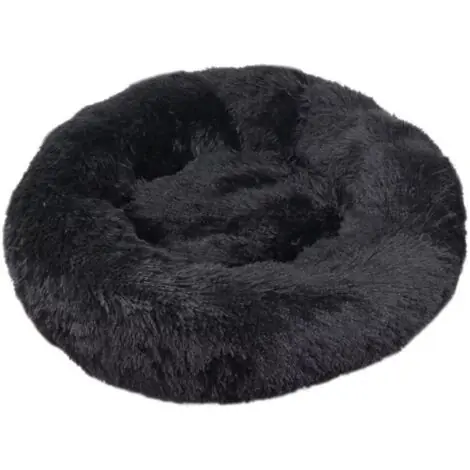 Lit pour Chat, Coussin Moelleux, Doux Lavable pour Chats Chiens (Noir, 60 cm), Ensoleillé | Expédition rapide