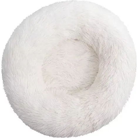 Lit pour Chat, Coussin Moelleux, Doux Lavable pour Chats Chiens (Blanc, 70 cm), Ensoleillé | Plus que quelques pièces