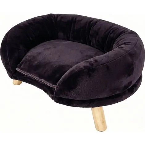 Cette semaine uniquement - Canapé pour chat 50x40x24 cm en polyester marron, antidérapant, pour petit espace – MEUBLIV