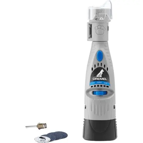 Dremel 7020 PGK Broyeur à griffes électrique avec moteur silencieux, ensemble coupe-ongles (avec 4 accessoires, vitesse variable de 7 000 à 18 000 1/min pour broyer les griffes des chats et des chiens - Profitez-en