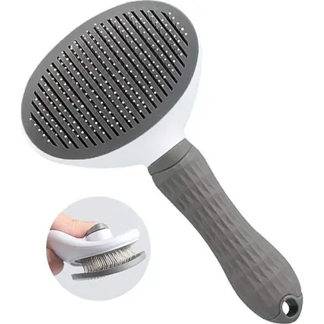 Brosse Chat Brosse Chien,Autonettoyante Toilettage Massante Peigne,Enlèvement Efficace des Poils Morts et Poils Tomentose, Adapté pour Les Chiens Chats Cheveux Courts et Longs - Nouveau en boutique