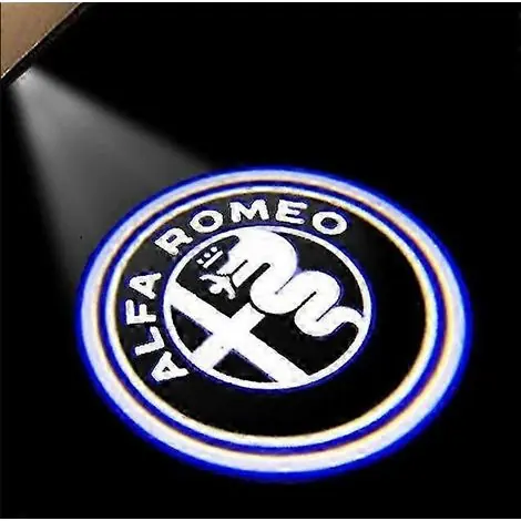 Projecteur de logo de voiture avec éclairage d‘accueil pour Alfa Romeo Stelvio, Mito, Giulietta, éclairage de porte, lot de 2 - Expédition rapide