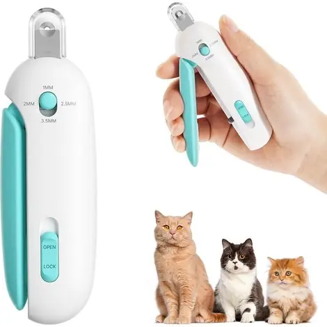 Recommandé - Potaroma coupe griffes chat, 3 tailles ajustables, lime cachée, anti-éclaboussures