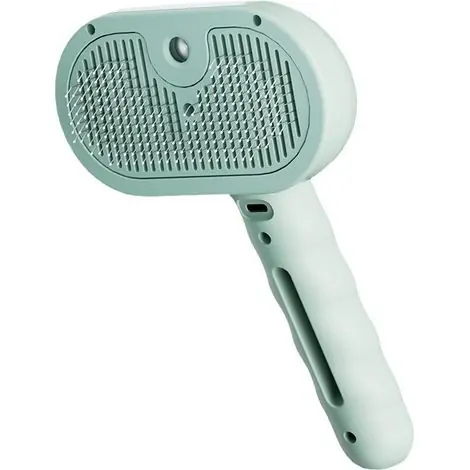 Brosse vapeur pour chats et chiens, brosse d‘épilation avec réservoir d‘eau, verte | Très demandé