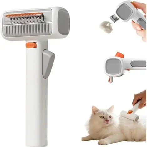 Démêloir professionnel pour chien et chat - Râteau de sous-poil 2-en-1 - Élimine nœuds et poils morts - Toilettage animal | Aujourd'hui seulement