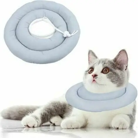 Prix usine | Anti Léchage Collerette Chat Anti Grattage Lavablecollier De Récupération Chien Chat Collerette Chien Ajustable Convient Aux Chats Et Petits Chiens (S), Ensoleillé