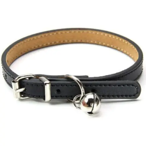 Ahlsen Collier en cuir pour chats et chiots, réglable 20cm-27cm cm-noir | Produit tendance