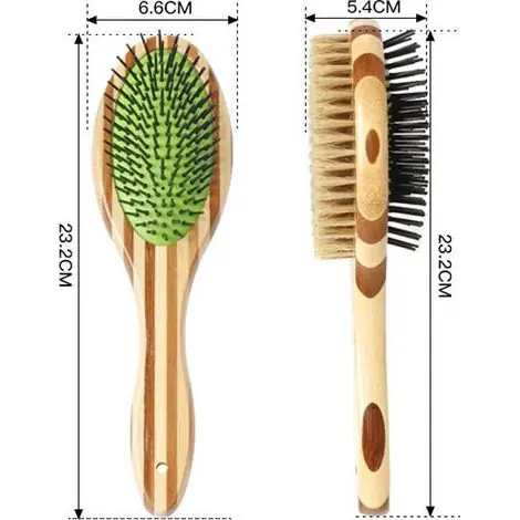 Brosse double face pour chiens et chats, peigne de toilettage, utilisable pour le massage et l‘épilation. Poils doux adaptés aux poils courts, mi-longs et longs. Dimensions 23 x 26 x 65 x 4 cm | Prix imbattable
