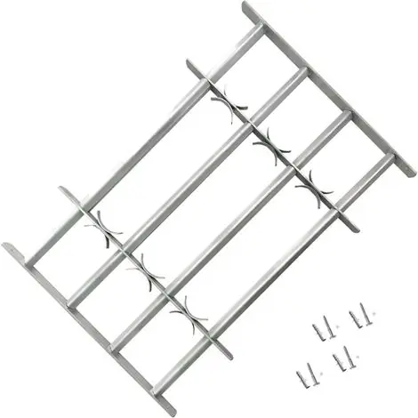 Grille de sécurité en acier galvanisé 4 traverses 1000-1500 mm pour fenêtre Protection anti-effraction Model141387 - Petit prix